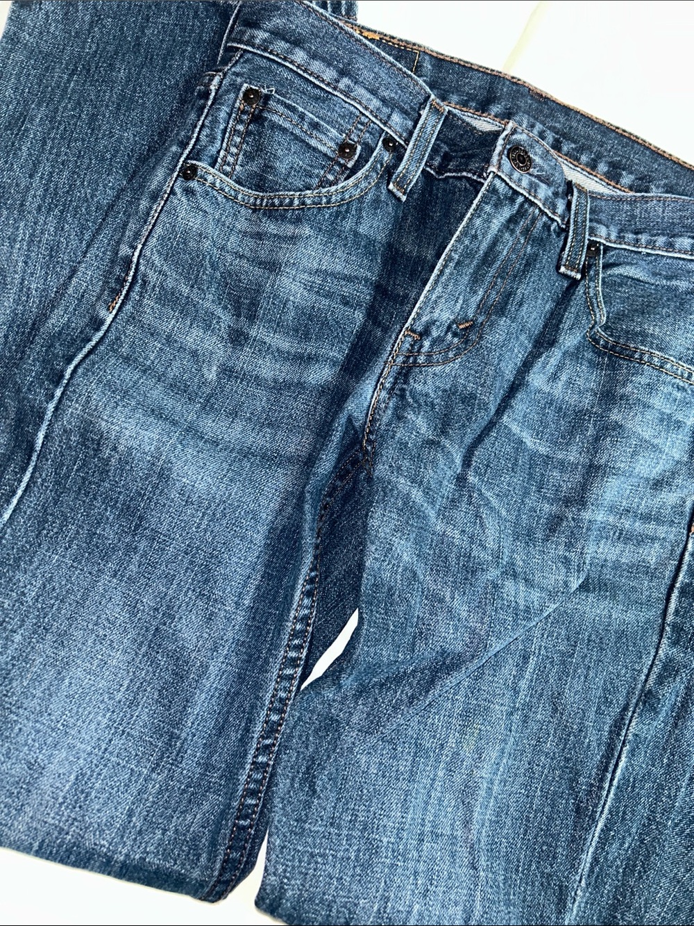 Levi's Men's Straight Dark Blue Denim Jeans 29W x 32L